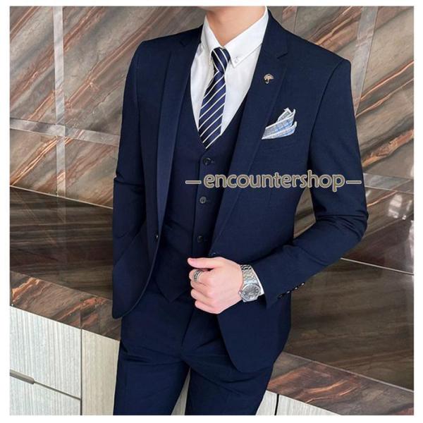 紳士服 メンズ スーツセット 3点セット セットアップ フォーマル ワン