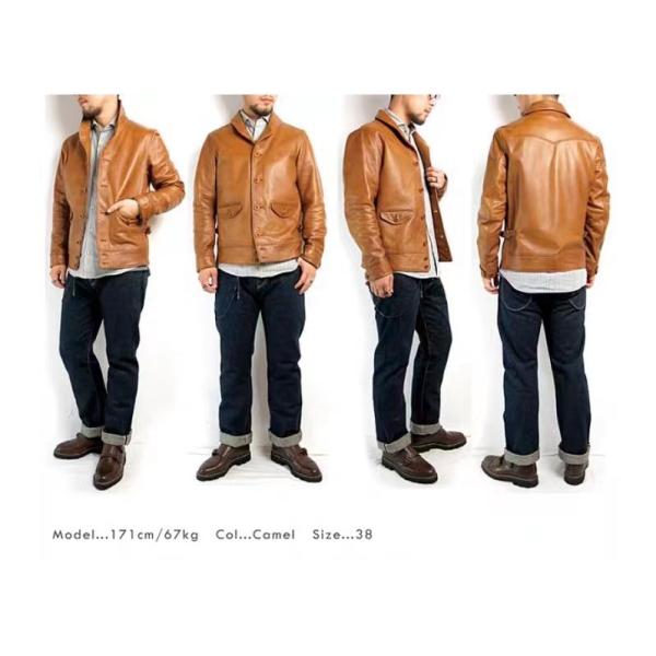 超人気☆カウハイド 復刻20's A-1タイプ コサックジャケット キャメル