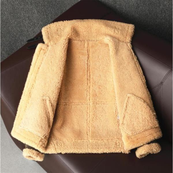 レザージャケット 革ジャケット メンズ 羊革 ウールボア ムートン革