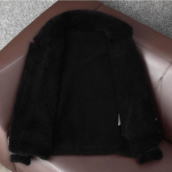 レザージャケット 革ジャケット メンズ 羊革 ウールボア ムートン革