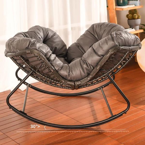 ロッキングチェア1人掛けリラックスチェア籐ラウンジチェア籐の椅子