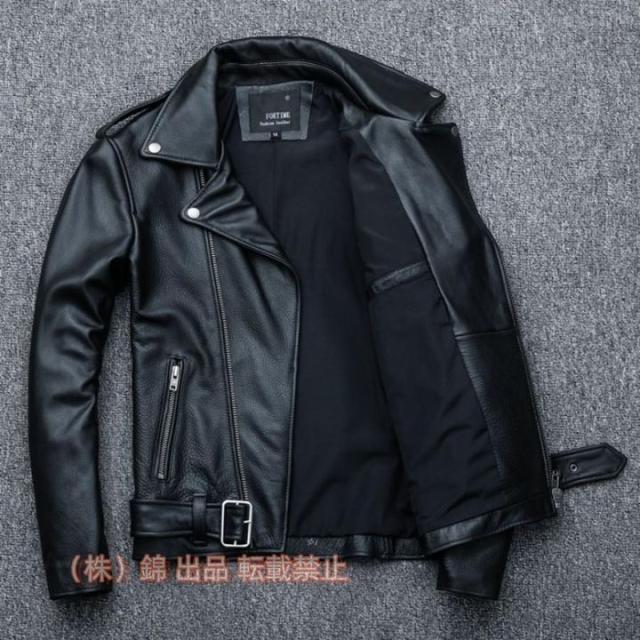 ライダースジャケット 本革 メンズ 牛革 レザージャケット 革ジャケット 革ジャン ジャケット ミリタリー アウター 株式会社錦防寒 防風 秋冬 トップス