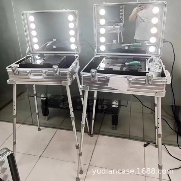 メイクボックス 鏡付き 大容量 ハリウッドミラー スーツケース 株式