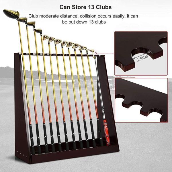 スタンディングディスプレイラック、13穴木製収納ゴルフパタースタンド、無垢材キューディスプレイスタンド株式会社錦ガレージオーガナイザー機器収 スタンディングディスプレイラック、13穴木製収納ゴルフパタースタンド