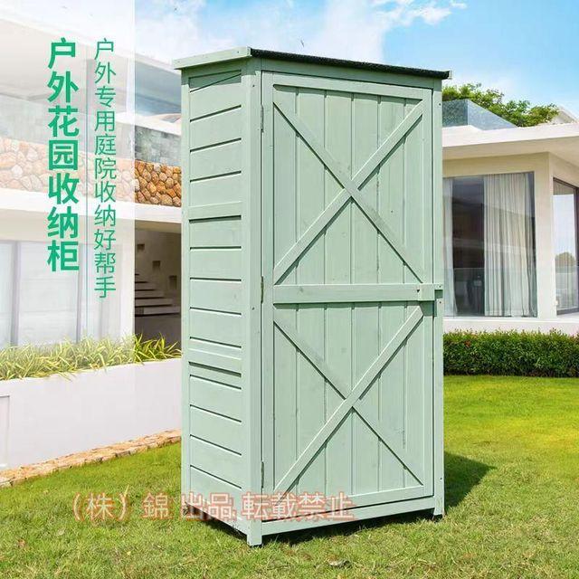 物置 屋外 木製収納庫 防雨型 日焼け防止 カビが生えにくい 通気性 3段 大容量 シンプル ナチュラル レ株式会社錦インブーツやスコップ 掃除道具の収納に