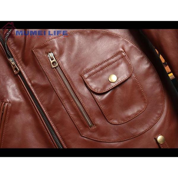 24タイプ ダブルライダース レザージャケット ブラウン株式会社錦 オイルワックスレザー 馬革 24タイプ ダブルライダース レザージャケット ブラウン株式会社錦