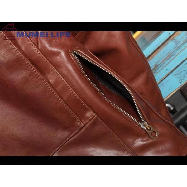 24タイプ ダブルライダース レザージャケット ブラウン株式会社錦