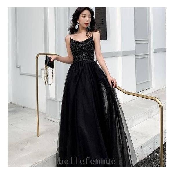 演奏会用ロングドレスドレスロングパーティードレスワンピース結婚式