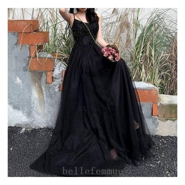 演奏会用ロングドレスドレスロングパーティードレスワンピース結婚式 株式会社錦 披露宴およばれピアノフォーマル黒Aラインビジューチュール素材ハイウエスト 演奏会用ロングドレスドレスロングパーティードレスワンピース結婚式