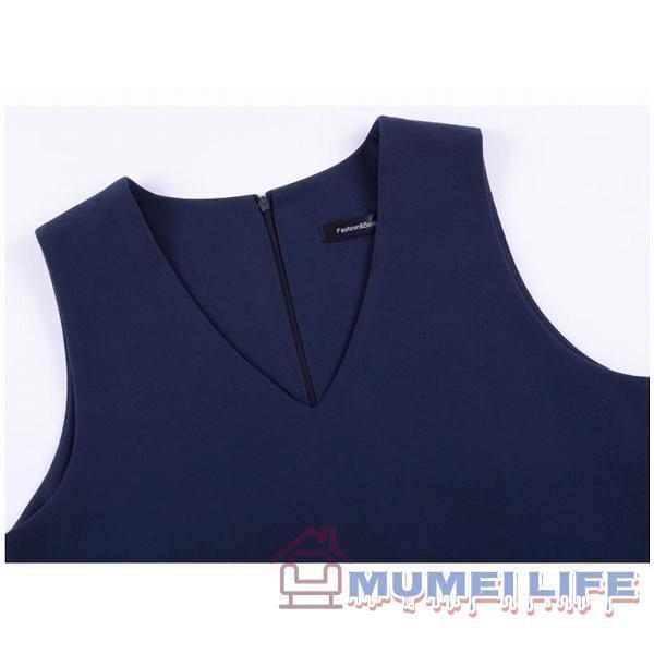 V襟ジャンバースカート ウール ブラック 暖か 防寒 ひざ丈 ジャンパー