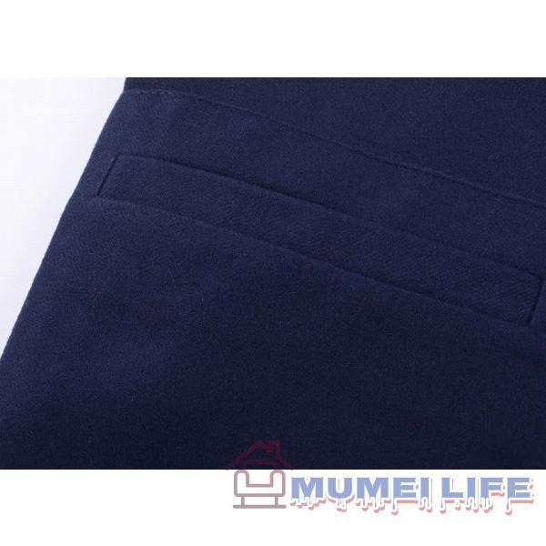 V襟ジャンバースカート ウール ブラック 暖か 防寒 ひざ丈 ジャンパー