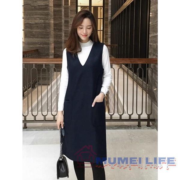 V襟ジャンバースカート　ウール　ブラック　暖か　防寒　ひざ丈　ジャンパースカート　錦 大きいサイズ有　Mから4L　お出かけ女子会20代30代40代50代60代 V襟ジャンバースカート ウール ブラック 暖か 防寒 ひざ丈 ジャンパー