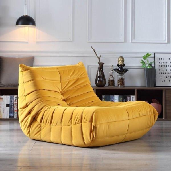 キャタピラーソファ オットマン付き 一人掛けソファ デザインチェア