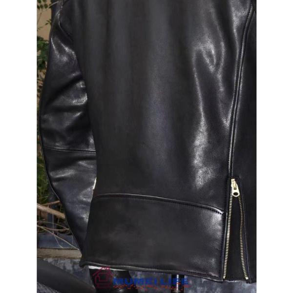 超人気☆1.2mm 30'sスタイル シングルライダース レザージャケット 株式会社錦ブラック トスカーナ植物鞣し革 羊革