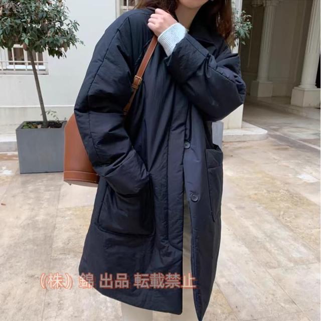 中綿入り　ステンカラーコート　防寒　暖かい　トレンチコート　長袖　ベージュ　通勤通学　株式会社錦お出かけ　ハーフコートお出かけ20代30代40代50代60代