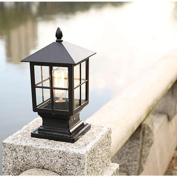 門柱灯 門灯 玄関照明 照明 器具 屋外 照明エクステリア 柱上付け照明 庭園灯 エントランス 外灯 レトロ 防水 スタンドライト ガーデンライト アンティーク風 : ZWJ-ソーラーライト 門柱灯 門柱灯 外灯 スタンドライト