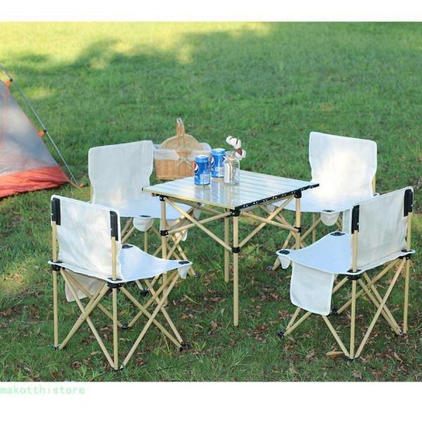 アウトドア テーブル チェア 5点セット アルミテーブル椅子 ピクニック ベンチ Aomoso アウトドア テーブルチェア 5点セット アルミテーブル