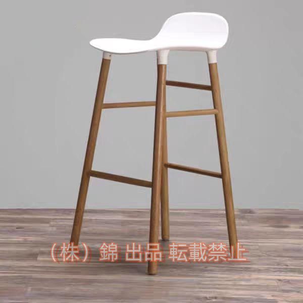 バースツール 白 バーチェア株式会社錦 木製 バースツール ハイスツール 余暇 バースツール シンプル キッチン 朝ごはん スツール フットレスト付き