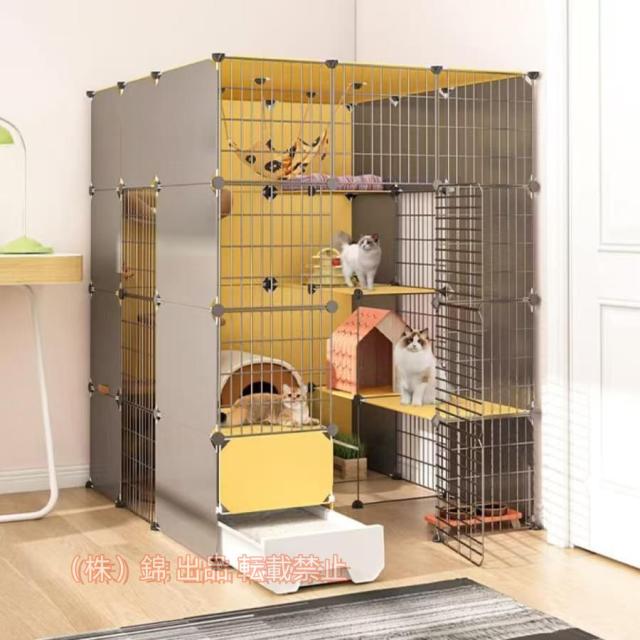 猫 4段ケージ猫のサークルゲージ猫 ケージ 折り畳みペットケージ