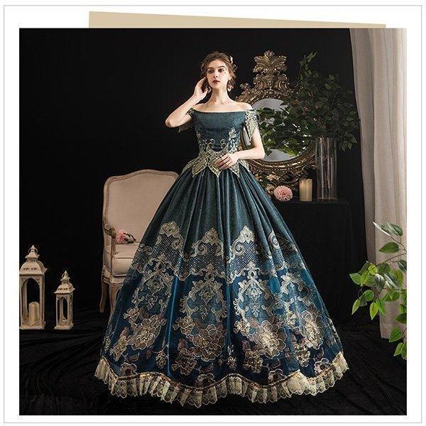 貴族 ステージ衣装 オペラ声楽 中世貴族風 お姫様ドレス 宮廷 オフ