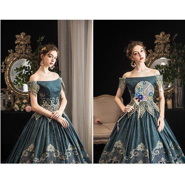 貴族 ステージ衣装 オペラ声楽 中世貴族風 お姫様ドレス 宮廷 オフ