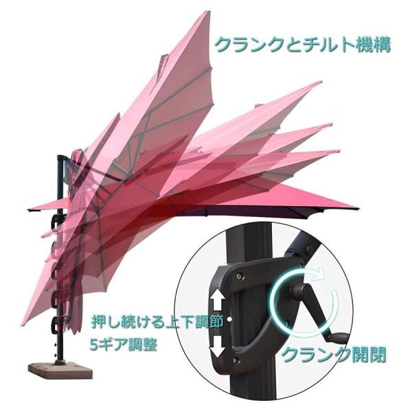 パラソルガーデンパラソル大型250cm/300cm四角/円形アウトドアガーデンパラソルセット風に強いuvカット撥水ンドル開閉360度回転株式会社錦角度調整日除け傘 パラソルガーデンパラソル大型250cm/300cm形アウトドアガーデン