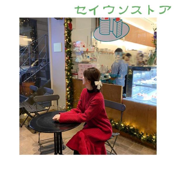 クリスマス ニットワンピース マタニティ 服 セーター おしゃれ ロング