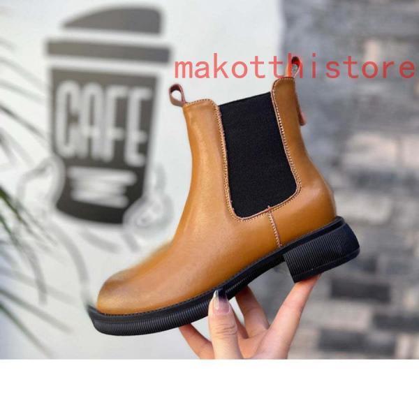 本革 サイドゴアブーツサイドゴアショートブーツ 厚底 レディース