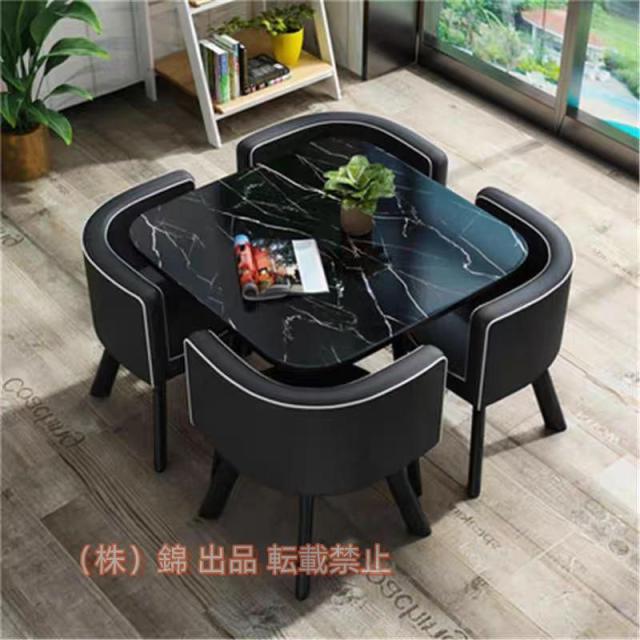 ダイニングセット 食卓セット 高級家具 ダイニングルームとキッチン用 オフィスフロントラウンジシンプルな北欧スタイル80cm模造マーブルラウンドテーブルホテル