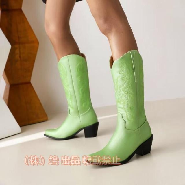 ウエスタンブーツ6.5cmヒールラウンドトゥロングブーツエンジニアブーツレディース太ヒール株式会社錦歩きやすい痛くないウイングチップ定番カジュアル ウエスタンブーツ6.5cmヒールラウンドトゥロングブーツエンジニア