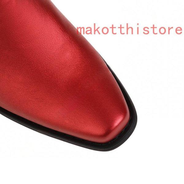 ウエスタンブーツ6.5cmヒールラウンドトゥロングブーツエンジニア