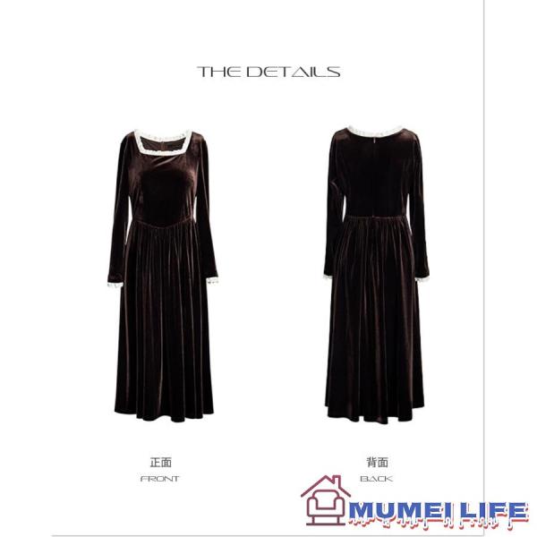 フレア ロングワンピース 結婚式 服装 50代 女性 叔母 顔合わせ 服装