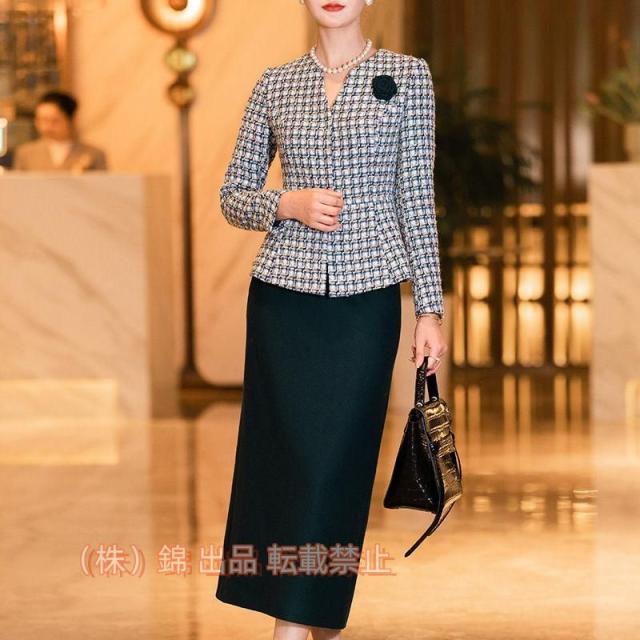 セットアップ ロング ジャケット スカートスーツ フォーマル 顔合わせ 株式会社錦 服装 50代 40代 お仕事 入学式 卒業式 母親 ママ お宮参り 祖母 60代 70代