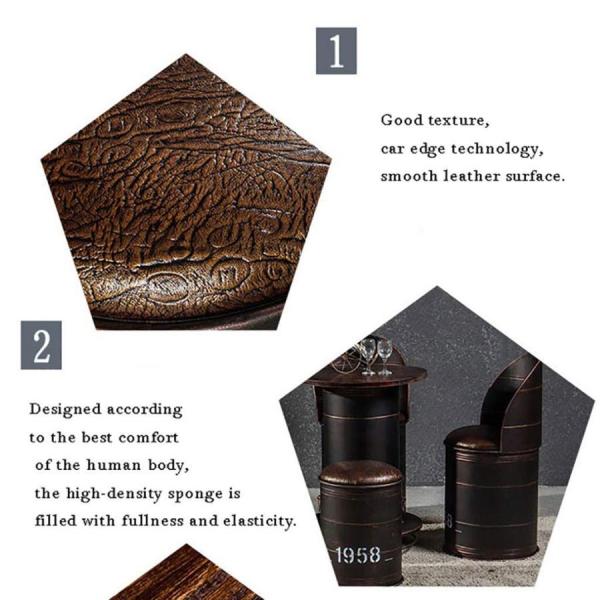 バーレトロスーツヨーロッパのバーテーブルと椅子ドラム缶