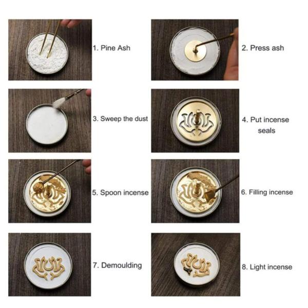 真鍮お香作りキット DIY お香型 真鍮お香ツールセット ホームヨガ 瞑想
