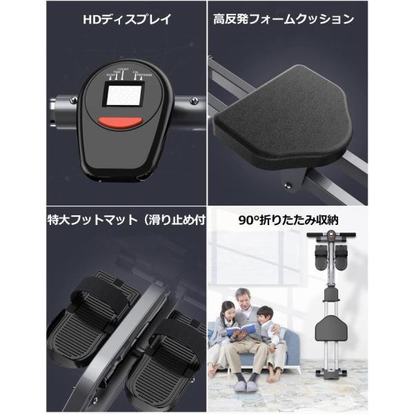 折りたたみ式サイレントフィットネス機器シンプルローイングマシン腹部