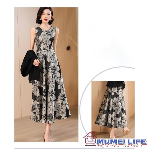 フレア ロング丈 セレモニースーツ 結婚式 60代 叔母 女性 レディース