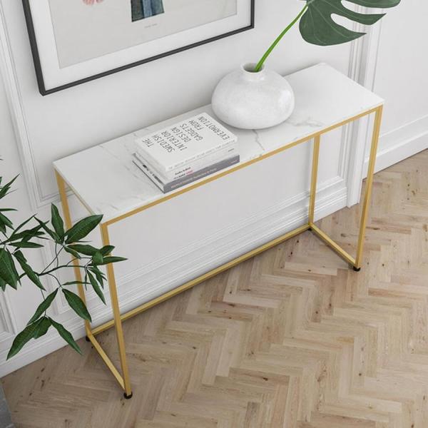 大理石風 コンソール テーブル カウンター エントランス 玄関 ホワイト