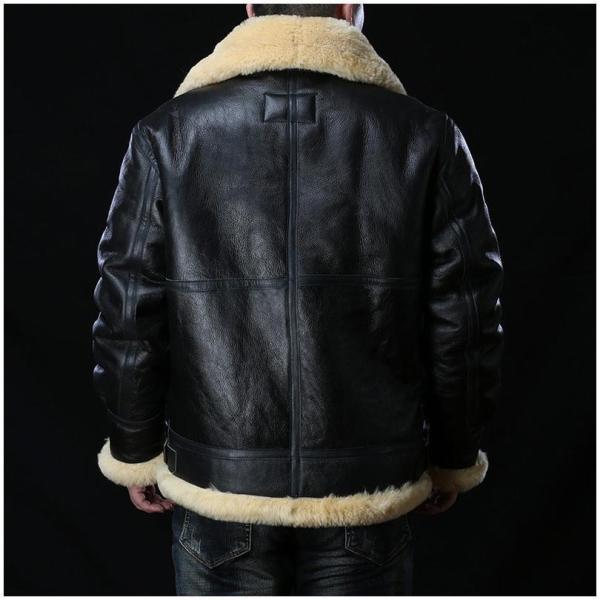 3ムートンジャケット　ムートコート　B3 フライトジャケット 革ジャン　無地　ムートンジャケット　株式会社錦 本革 羊革　本皮 メンズ ボアジャケット　防寒 3ムートンジャケット ムートコート B3 フライトジャケット 革ジャン
