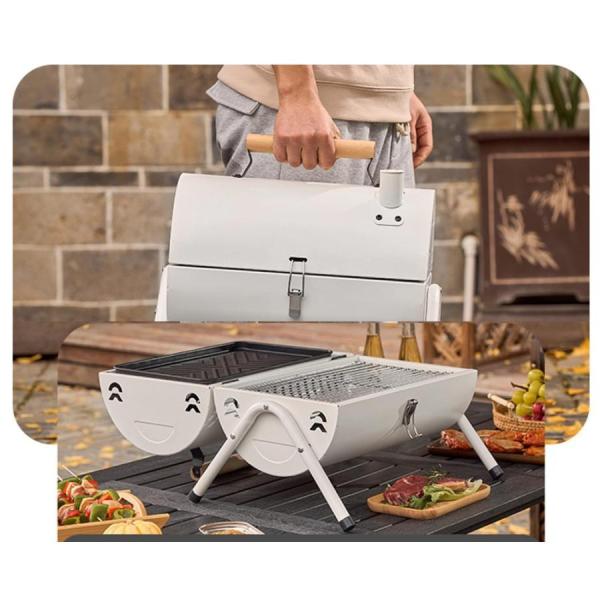 バーベキューコンロ4~6人用ホームポータブルグリルBBQコンロ鉄板付き網付き