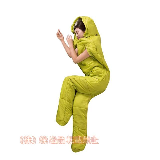 着る寝袋 人型寝袋 シュラフ 歩ける寝袋 コンパクト アウトドア株式会社錦 車中泊 テント泊 キャンプ 2色