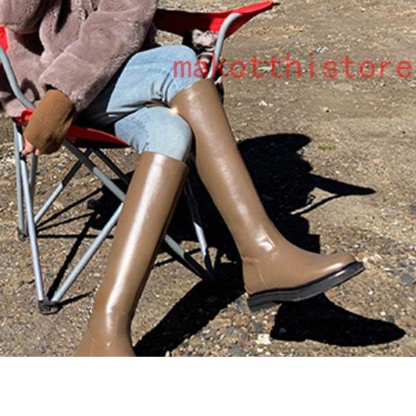 ロングブーツブーツレディース大きい筒周りゆったりロングジョッキー