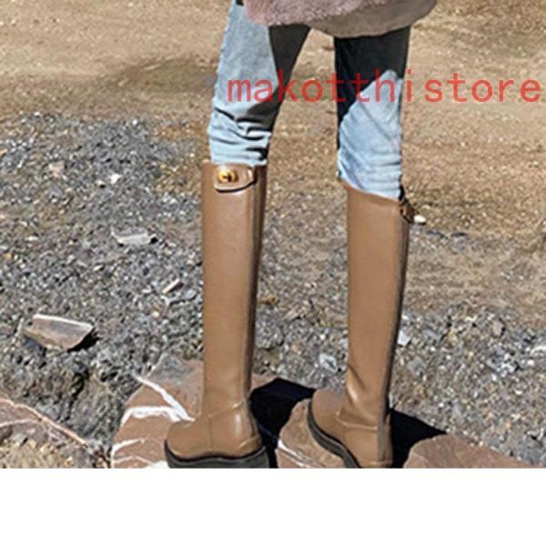 ロングブーツブーツレディース大きい筒周りゆったりロングジョッキー