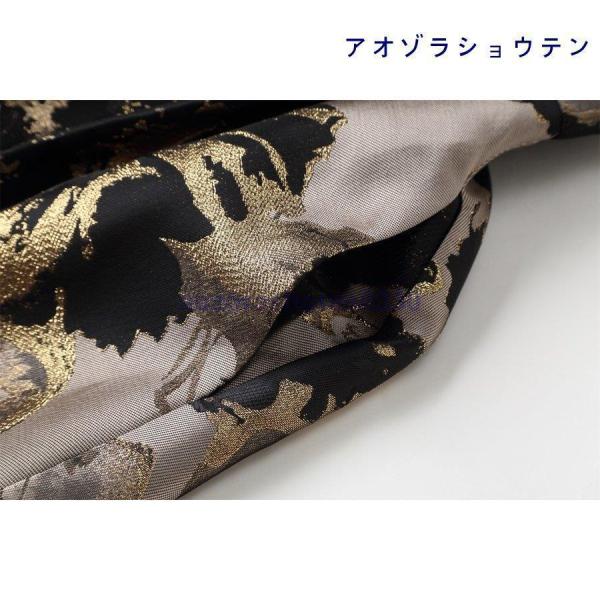 スカート フレアスカート 膝丈 タック ふんわり 花柄 総柄 張り感