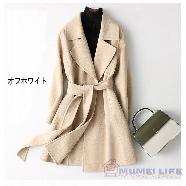 上品ハーフコート ウール100% リバーコート ダブルフェイスコート 一枚
