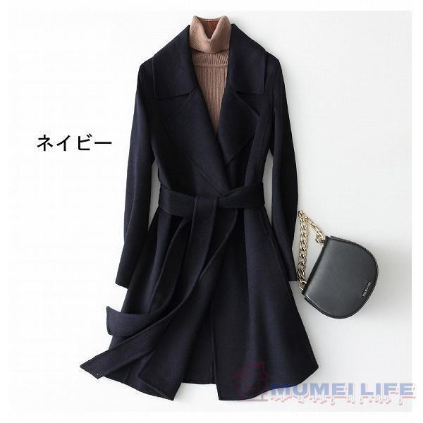 上品ハーフコート ウール100% リバーコート ダブルフェイスコート 一枚