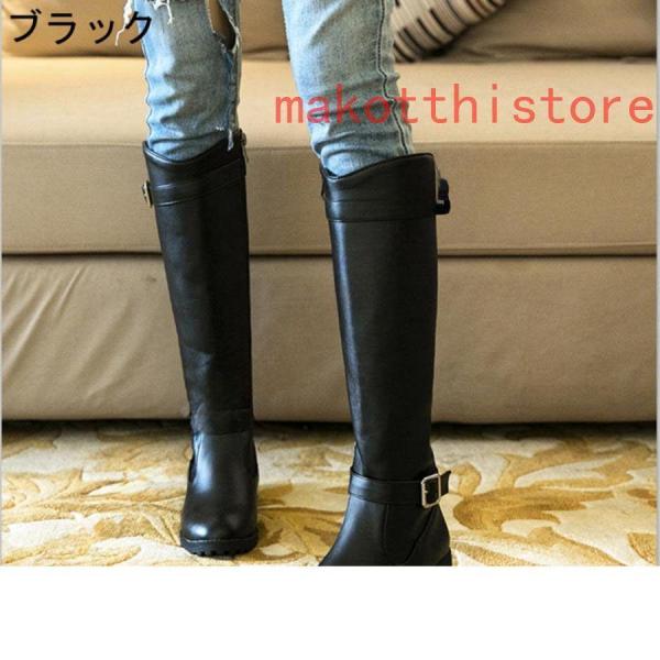 レディースシンプルロングブーツ無地太ヒールジョッキーブーツベルトバックル小さいサイズロングブーツ株式会社錦レディース大きいサイズブーツ黒ロング レディースシンプルロングブーツ無地太ヒールジョッキーブーツベルト