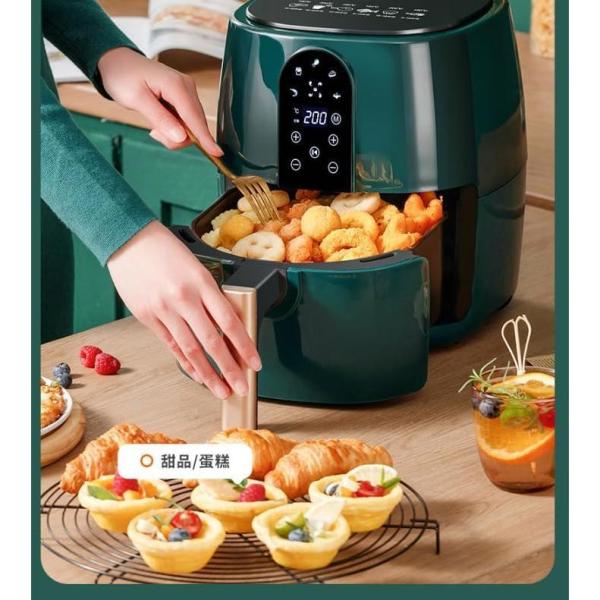 ノンフライヤー 6L 大容量 家庭用 電気 エアフライヤー 最高温200℃ 揚げ物 ポテト  株式会社錦惣菜 ノンフライヤー 6L 大容量 家庭用 電気 エアフライヤー 最高温200