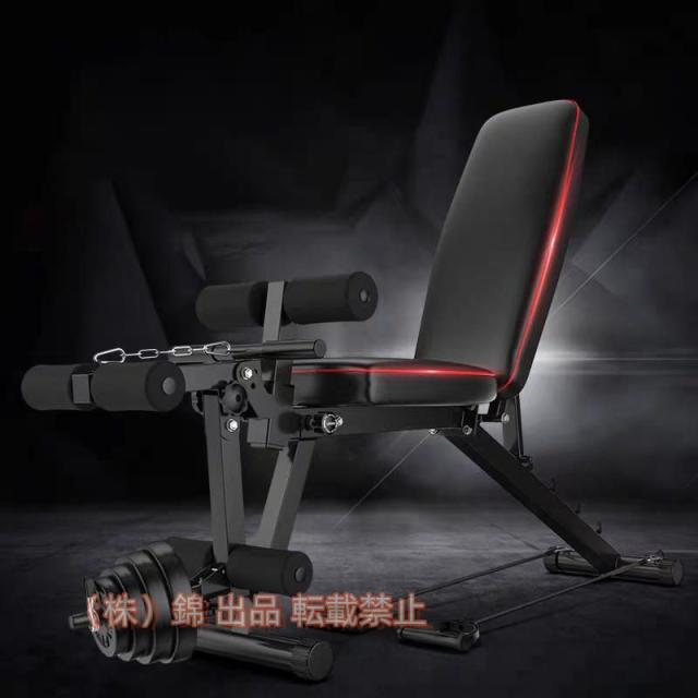 調整可能なウェイトベンチダンベルスツール折りたたみレッグエクステンションとレッグカール付き錦ホームトレーニングジムウェイトリフティングシットアップ