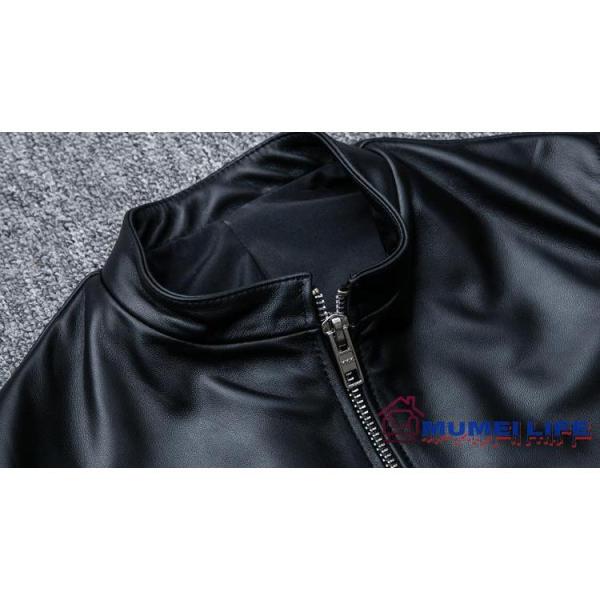 新品登場★シープスキン スタンドカラー シングルライダース レザージャケット 株式会社錦 ブラック イタリアンレザー ラム 羊革 新品登場☆シープスキン スタンドカラー シングルライダース レザー